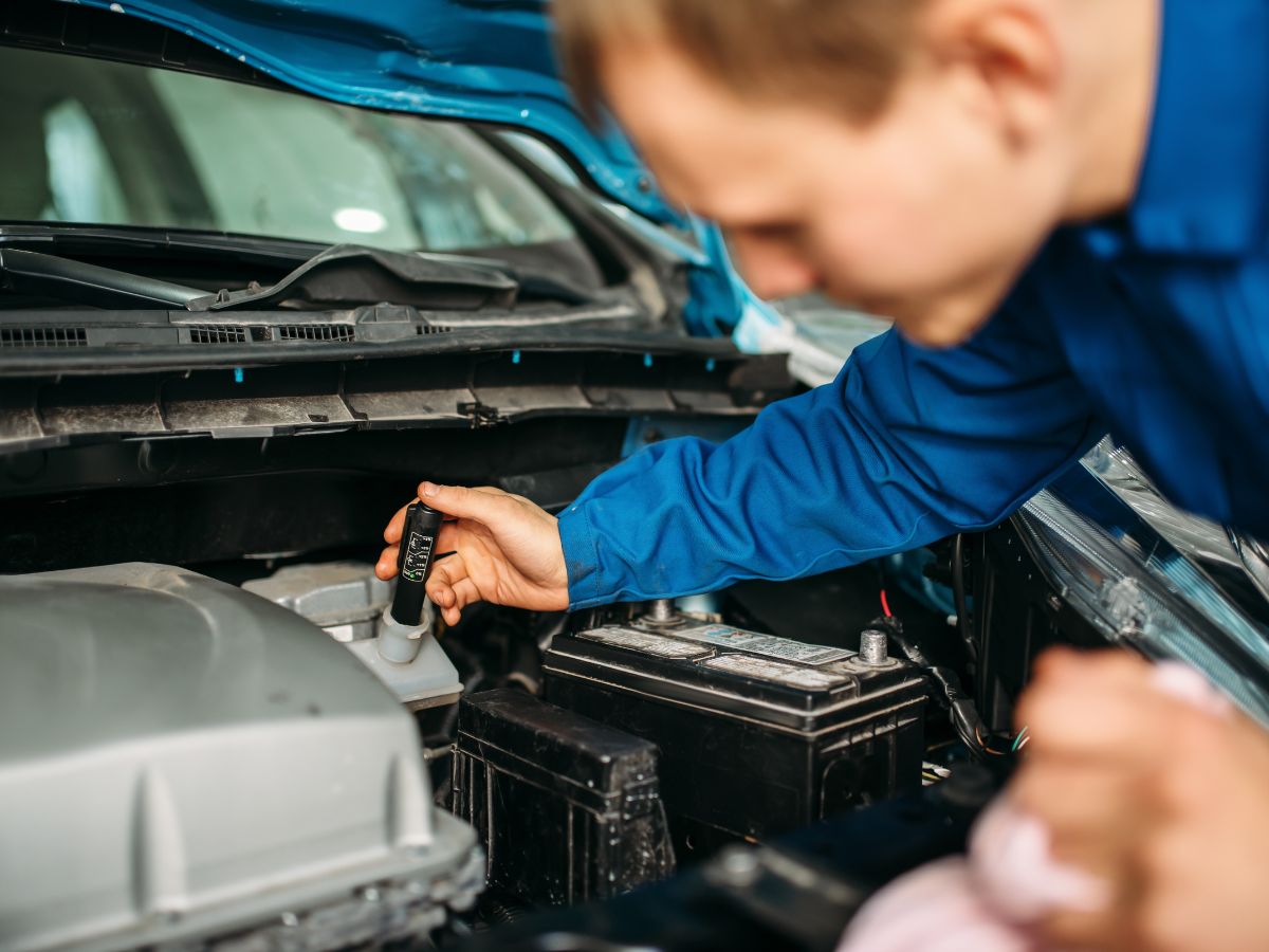 checking car fluid